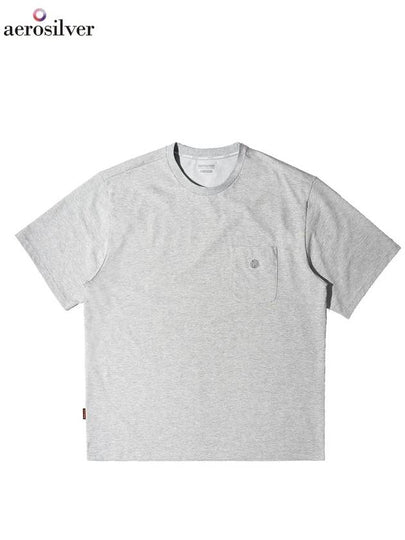 OG Basic Pocket Logo Short Sleeve T-Shirt Melange Grey - OFFGRID - BALAAN 2