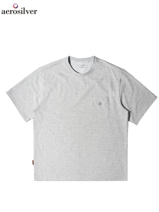 OG Basic Pocket Logo Short Sleeve T Shirt Melange Gray - OFFGRID - BALAAN 2