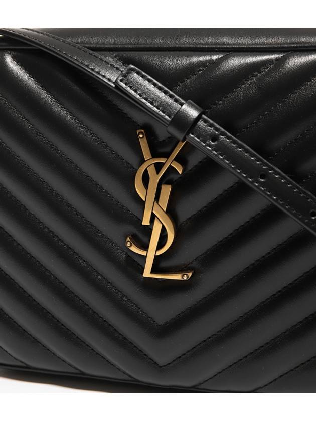 Lou Logo Quilting Cross Bag Black - SAINT LAURENT - BALAAN 4