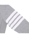 Engineered 4 Bar Diagonal Zip Up Hoodie Light Grey - THOM BROWNE - BALAAN 6