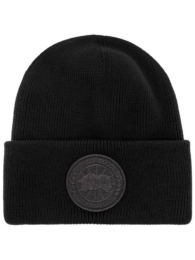 Canada Goose Wool Beanie With Logo, Men's, Black - CANADA GOOSE - BALAAN 1