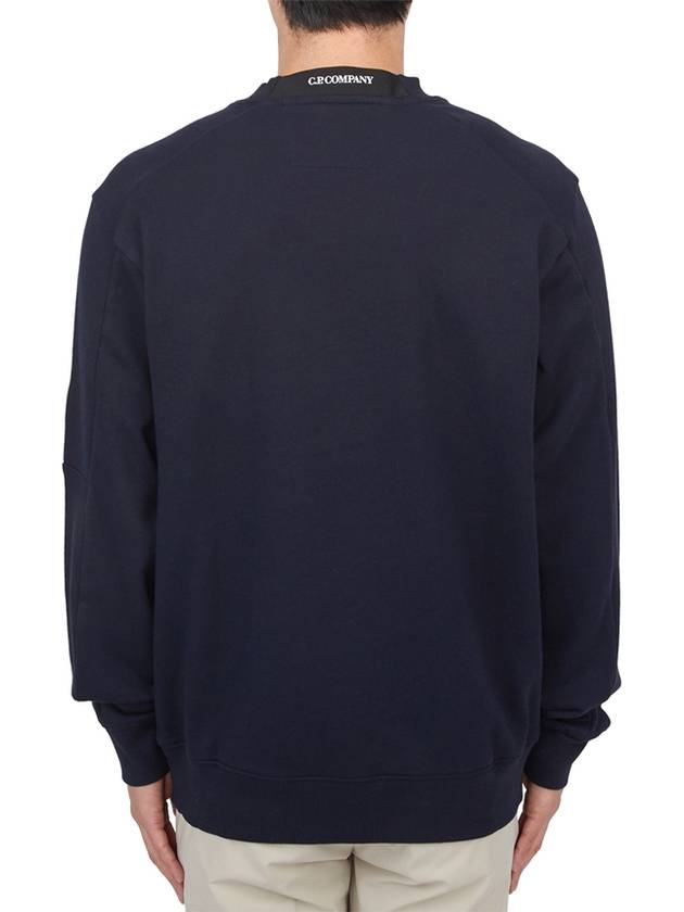 Diagonal Raised Fleece Lens Sweatshirt Navy - CP COMPANY - BALAAN 4