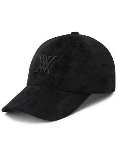 Official U MONOGRAM SUEDE BALLCAP BK - ANEWGOLF - BALAAN 1