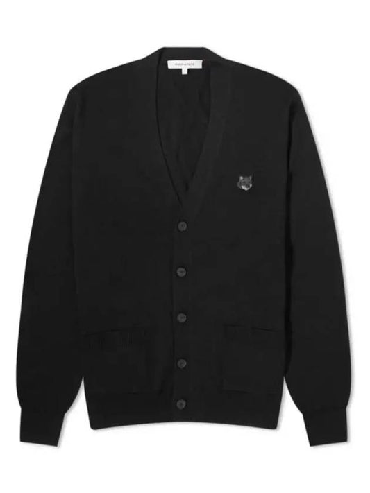 Bold Fox Head Patch Regular Cardigan Black - MAISON KITSUNE - BALAAN 2