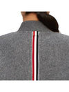 Striped Wool Fleece Bomber Jacket Grey - THOM BROWNE - BALAAN 8