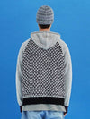 Embossed clover knit zipup hood gray - UNALLOYED - BALAAN 3
