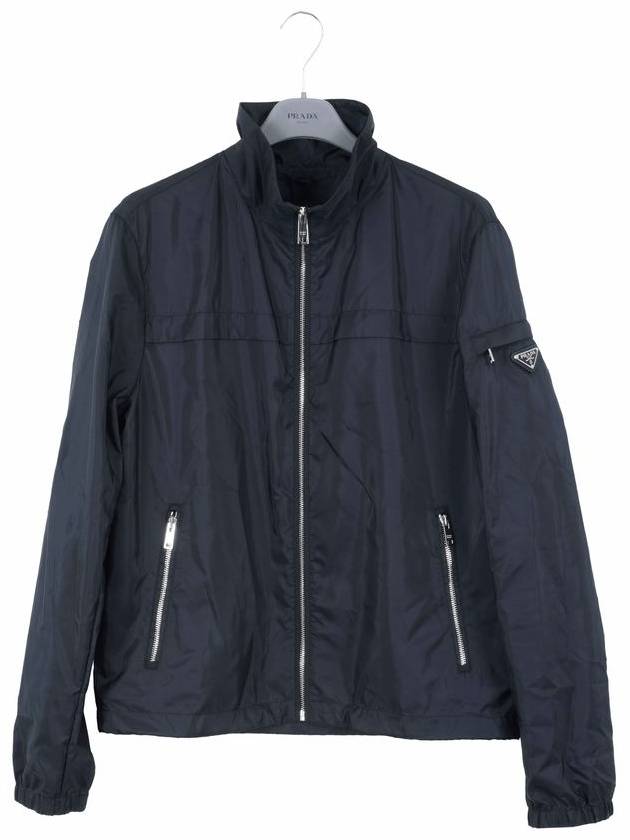 Men s K WAY Windspotter Windbreaker Jacket Blue SGN 998 106O F0008 - PRADA - BALAAN 1