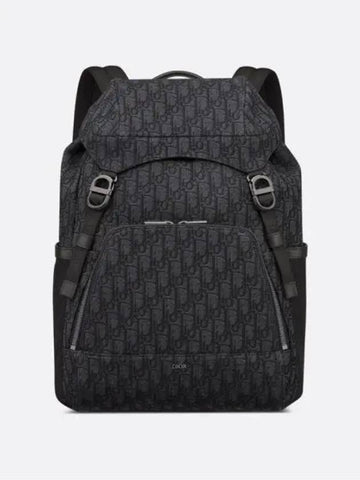 Oblique 8 Flap Backpack Black - DIOR - BALAAN 1