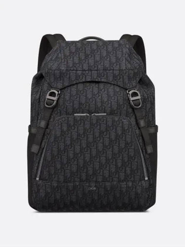 Oblique 8 Flap Backpack Black - DIOR - BALAAN 1