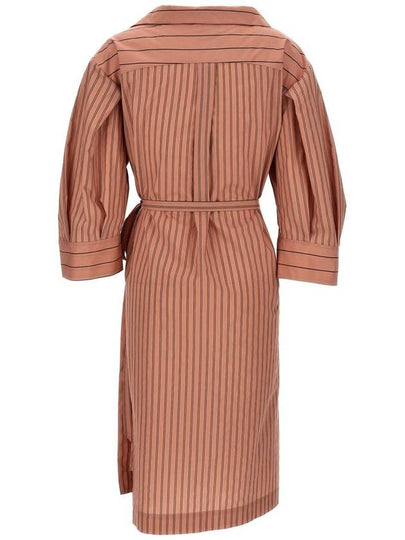 Nude Striped Shirt Dress - NUDE - BALAAN 2