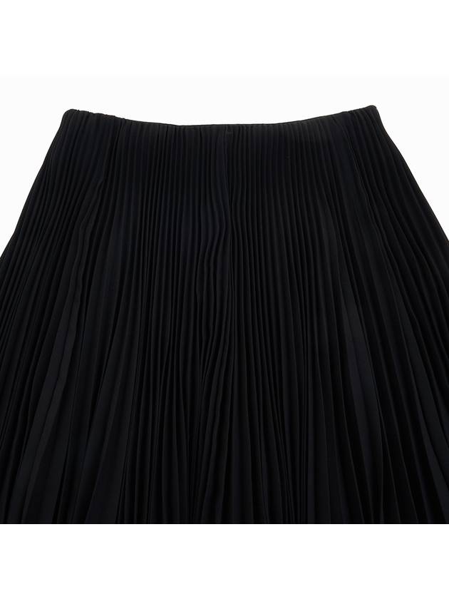 Women's Cotton Pleated Skirt Black - BALENCIAGA - BALAAN.