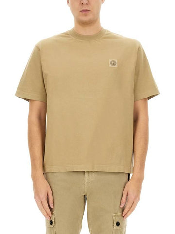 T-SHIRT WITH LOGO - STONE ISLAND - BALAAN 1