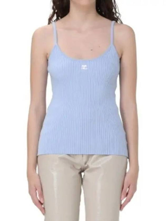 Logo Knit Sleeveless Sky Blue - COURREGES - BALAAN 2