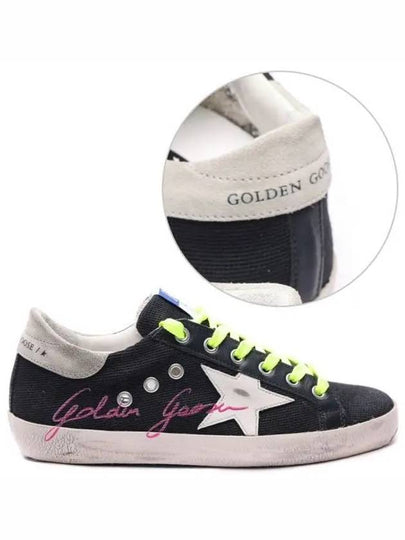 Superstar Canvas Lettering Low Top Sneakers Black - GOLDEN GOOSE - BALAAN 2