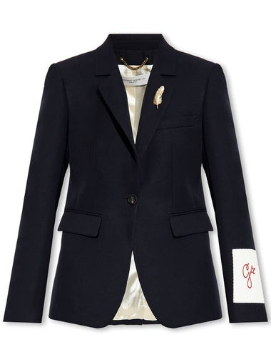 Golden Goose Blazer With Notch Lapels, Women's, Navy Blue - GOLDEN GOOSE - BALAAN 1