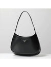 Cleo Brushed Flap Shoulder Bag Black - PRADA - BALAAN 2