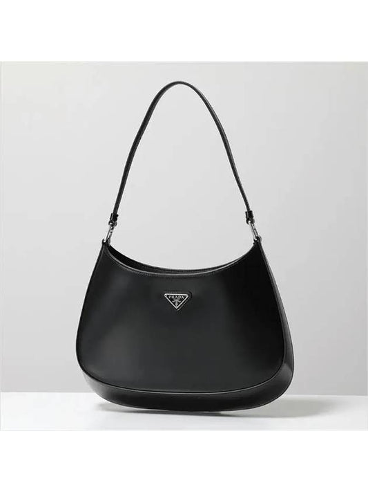 Cleo Brushed Flap Shoulder Bag Black - PRADA - BALAAN 2