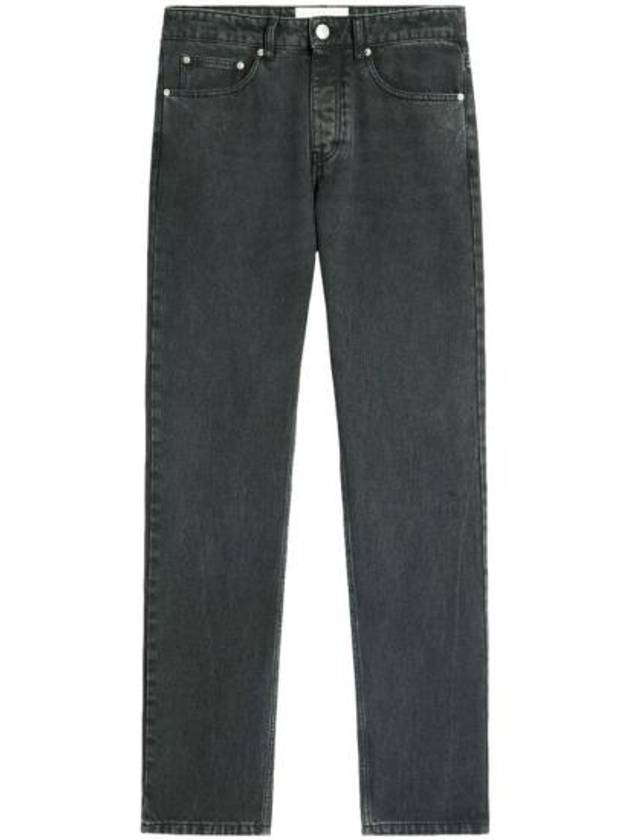 Metal studs Classic Fit Denim Jeans Black - AMI - BALAAN 2