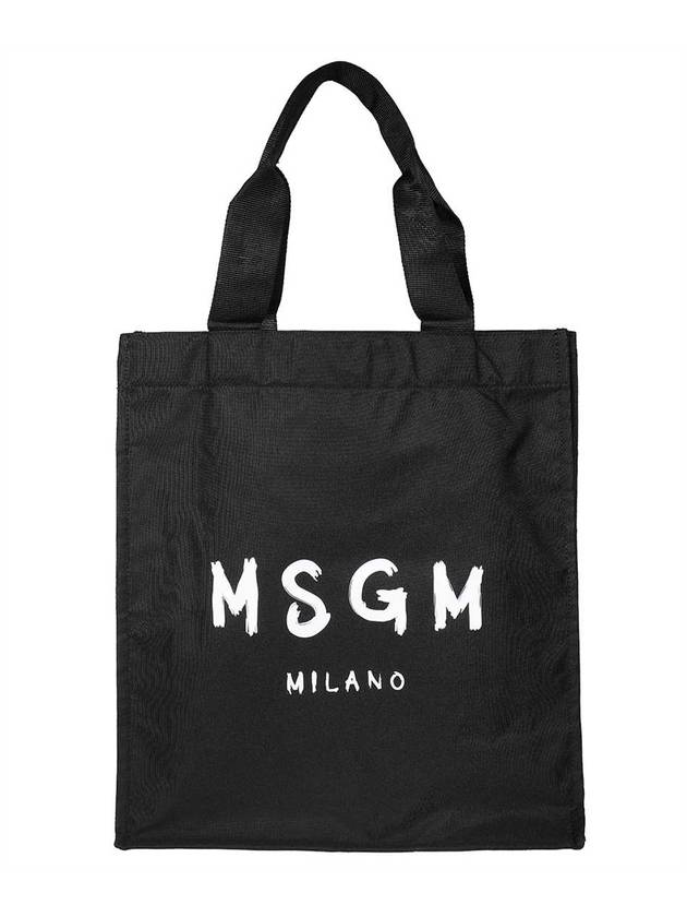 Milano Brushed Logo Tote Bag Black - MSGM - BALAAN 1