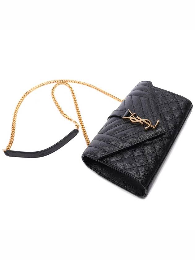 Matelasse Envelope Small Shoulder Bag Black - SAINT LAURENT - BALAAN 6