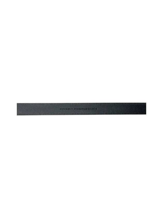 Monogram Buckle Grain Leather Belt Black - SAINT LAURENT - BALAAN 6