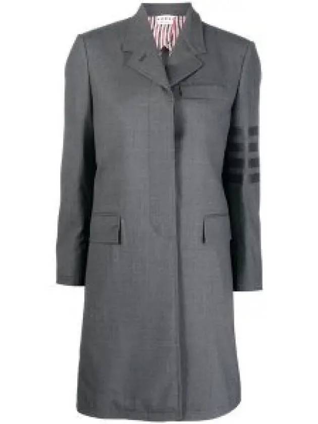 Plain Weave 4 Bar Chesterfield Single Coat Grey - THOM BROWNE - BALAAN 2