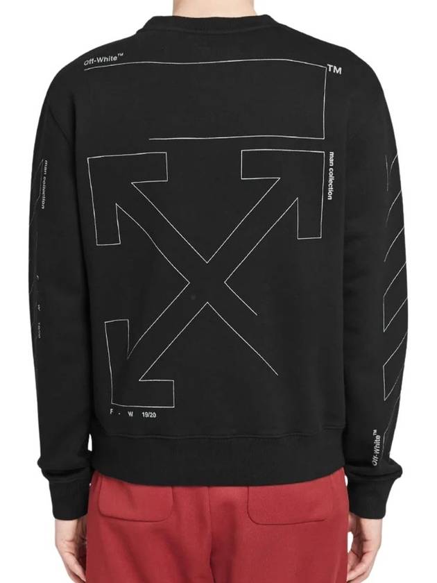 Unfinished Arrow Sweatshirt Black - OFF WHITE - BALAAN.