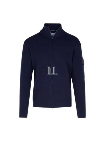 Extra Fine Zipper Cardigan Navy - CP COMPANY - BALAAN 2