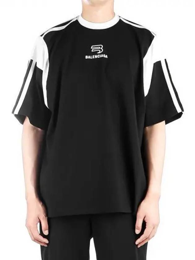 Sporty B Boxy Fit Short Sleeve T-shirt Black - BALENCIAGA - BALAAN 2