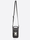 Saddle Vertical Strap Grained Calfskin Pouch Black - DIOR - BALAAN 3