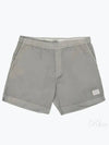 Eco-Chrome R Logo Patch Swim Shorts Grey - CP COMPANY - BALAAN 2