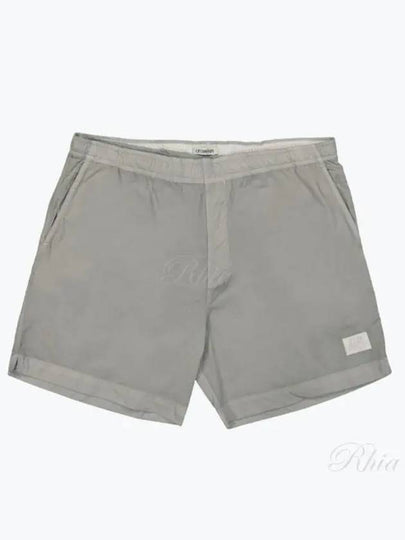 Eco-Chrome R Logo Patch Swim Shorts Grey - CP COMPANY - BALAAN 2