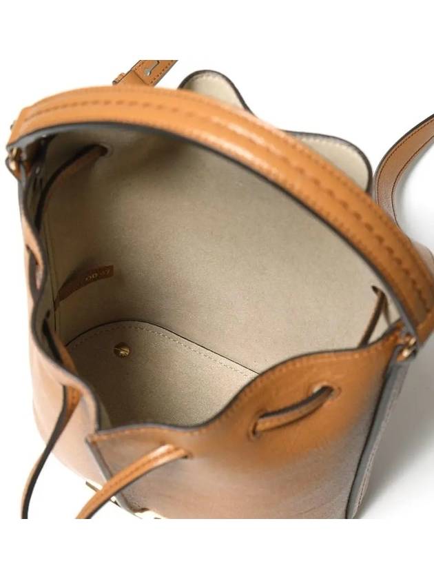 T Timeless Leather Micro Logo Bucket Bag Camel - TOD'S - BALAAN 5