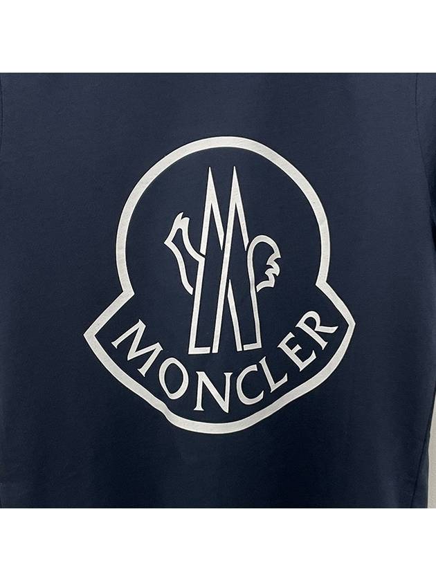 Kids Maxi Logo Short Sleeve T shirt 8Y 10Y Navy 8C00020 83907 778 - MONCLER - BALAAN 6