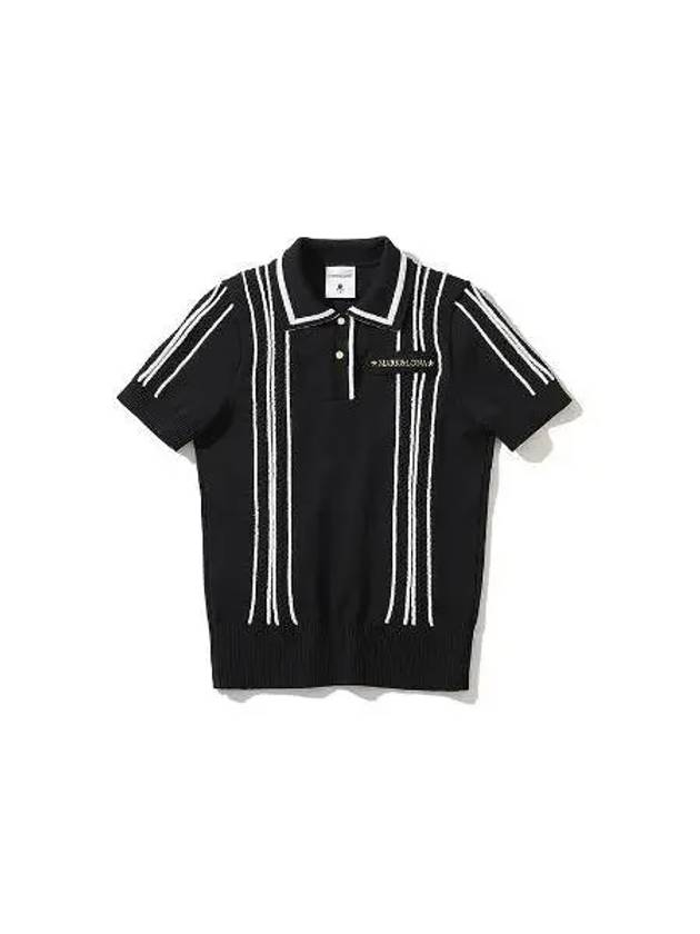 W GN VERTICAL STRIPE POINT KNIT SS POLO LQ1IB02F - MARK & LONA - BALAAN 1