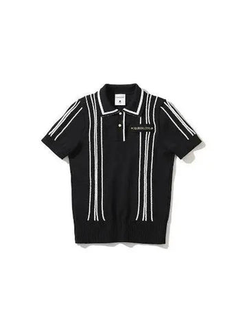 W GN VERTICAL STRIPE POINT KNIT SS POLO LQ1IB02F - MARK & LONA - BALAAN 1