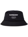 Horseferry Print Nylon Bucket Hat Black - BURBERRY - BALAAN.