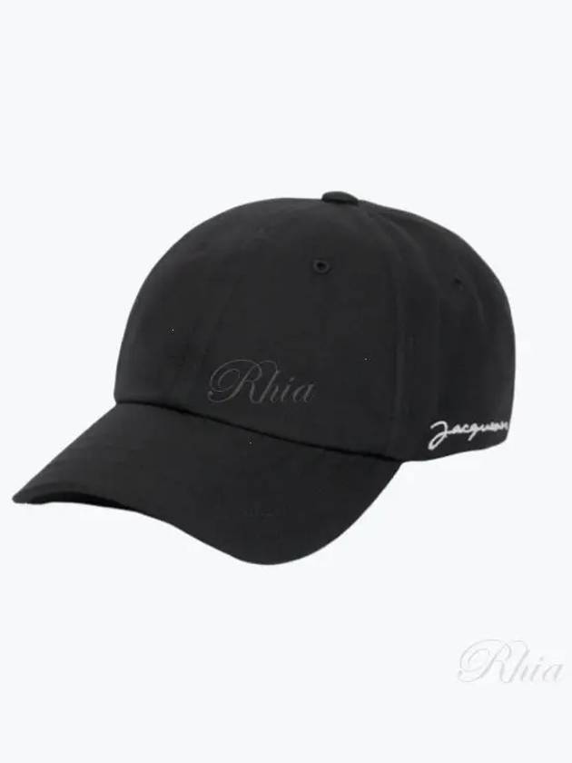 La Casquette Jacquemus Signature Ball Cap Black - JACQUEMUS - BALAAN 2