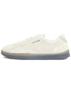 Logo Suede Low Top Sneakers Cream - STONE ISLAND - BALAAN 4