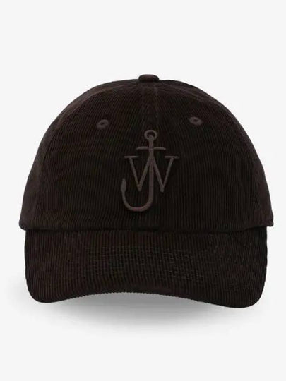 Anchor Logo Corduroy Ball Cap Dark Brown - JW ANDERSON - BALAAN 2