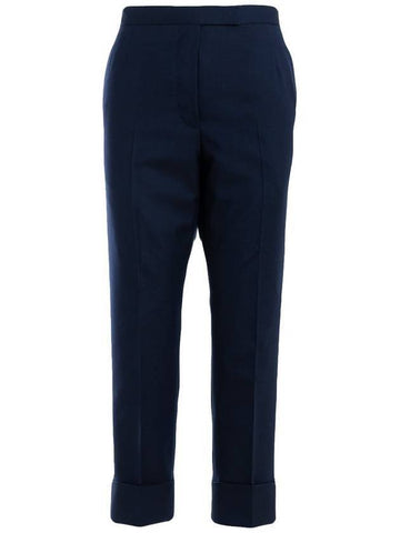 Classic Back Strap Straight Pants Navy - THOM BROWNE - BALAAN 1