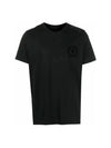 Logo Cotton Short Sleeve T-Shirt Black - MOOSE KNUCKLES - BALAAN 1