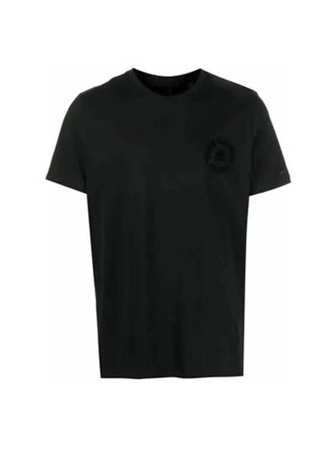 Logo Cotton Short Sleeve T-Shirt Black - MOOSE KNUCKLES - BALAAN 1