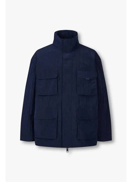 Men s Double Closure Nylon Cabang Jacket Navy - ARMANI EXCHANGE - BALAAN 1