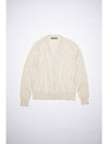 Keve Face Wool V-neck Cardigan Oatmeal Melange - ACNE STUDIOS - BALAAN 2