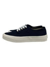 Canvas Lace Up Low Top Sneakers Navy - MAISON KITSUNE - BALAAN.