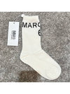 MM6 Logo Socks White - MAISON MARGIELA - BALAAN.