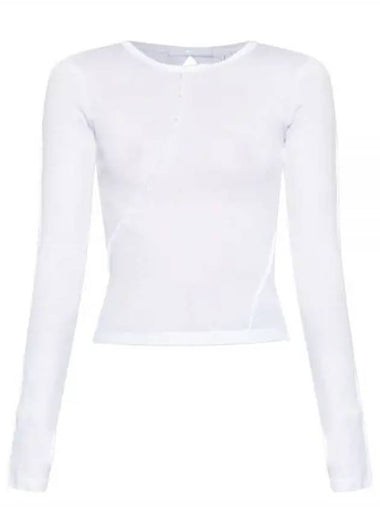 Twist Long Sleeve Long Sleeve T-Shirt White - HELMUT LANG - BALAAN 1