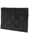 Cassette Intrecciato Medium Clutch Bag Black - BOTTEGA VENETA - BALAAN 4