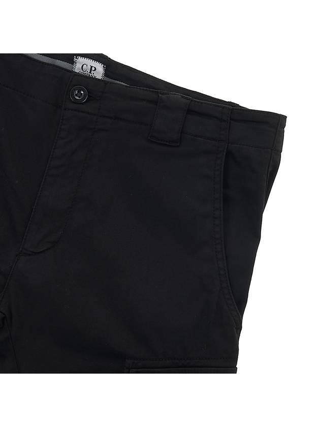 Stretch Satin Cargo Shorts Black - CP COMPANY - BALAAN 5